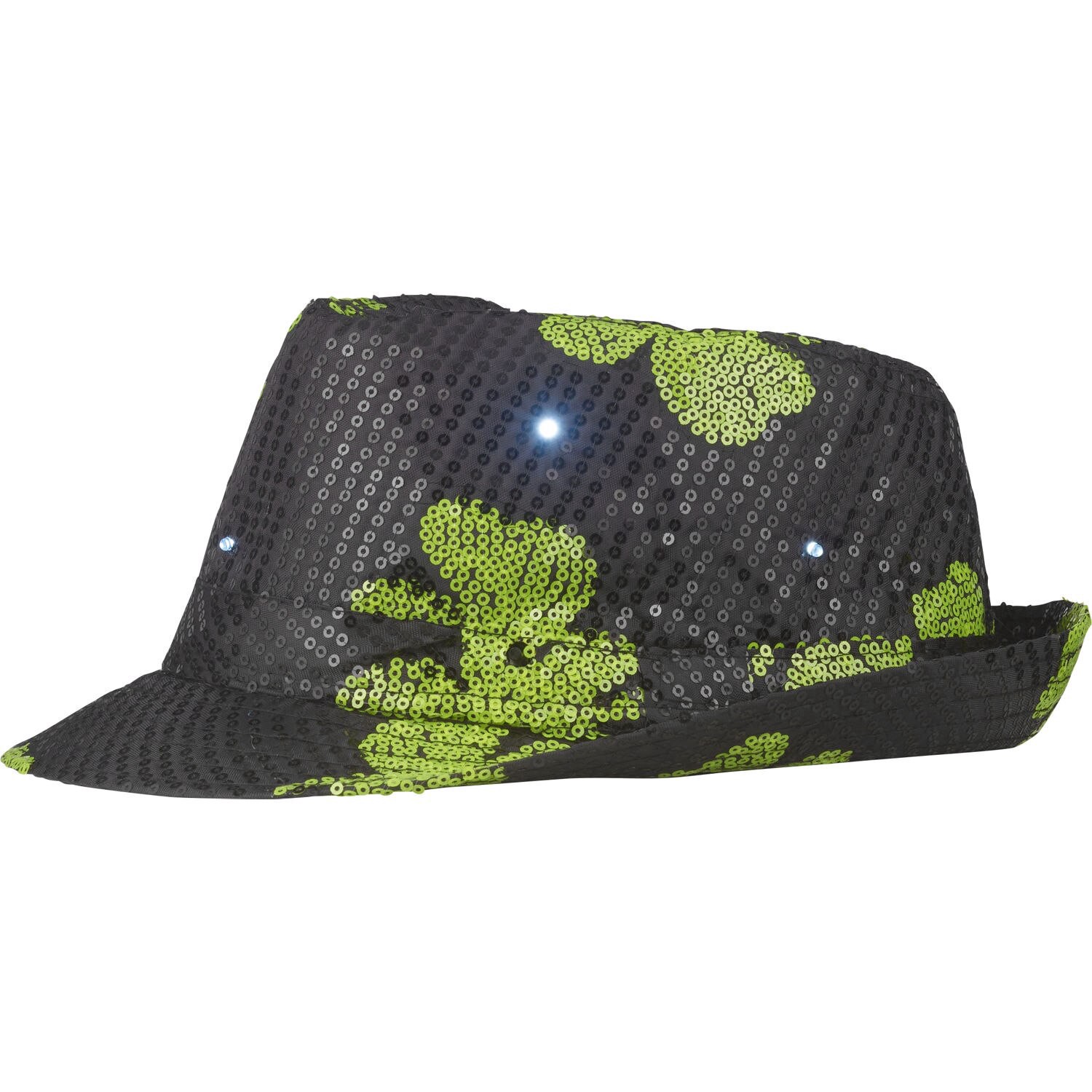 slide 5 of 5, Klein St. Patrick's Day Light-Up Fedora, Assorted Designs, 1 Ct, 1 ct