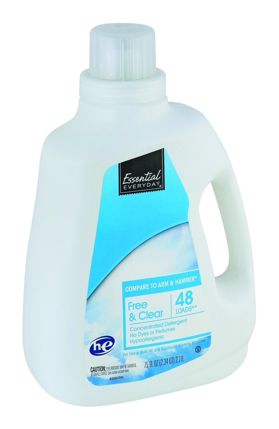 slide 1 of 1, Essential Everyday Free & Clear Laundry Detergent, 75 oz