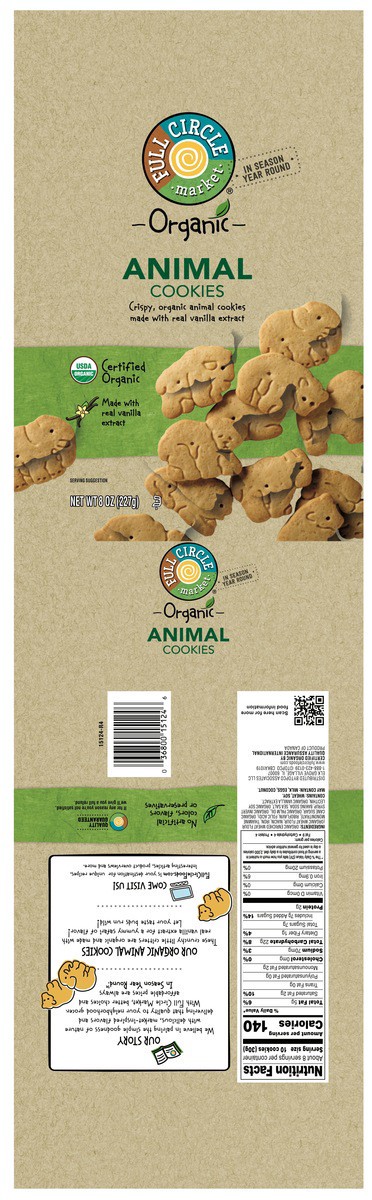 slide 13 of 15, Full Circle Market Animal Cookies, 8 oz