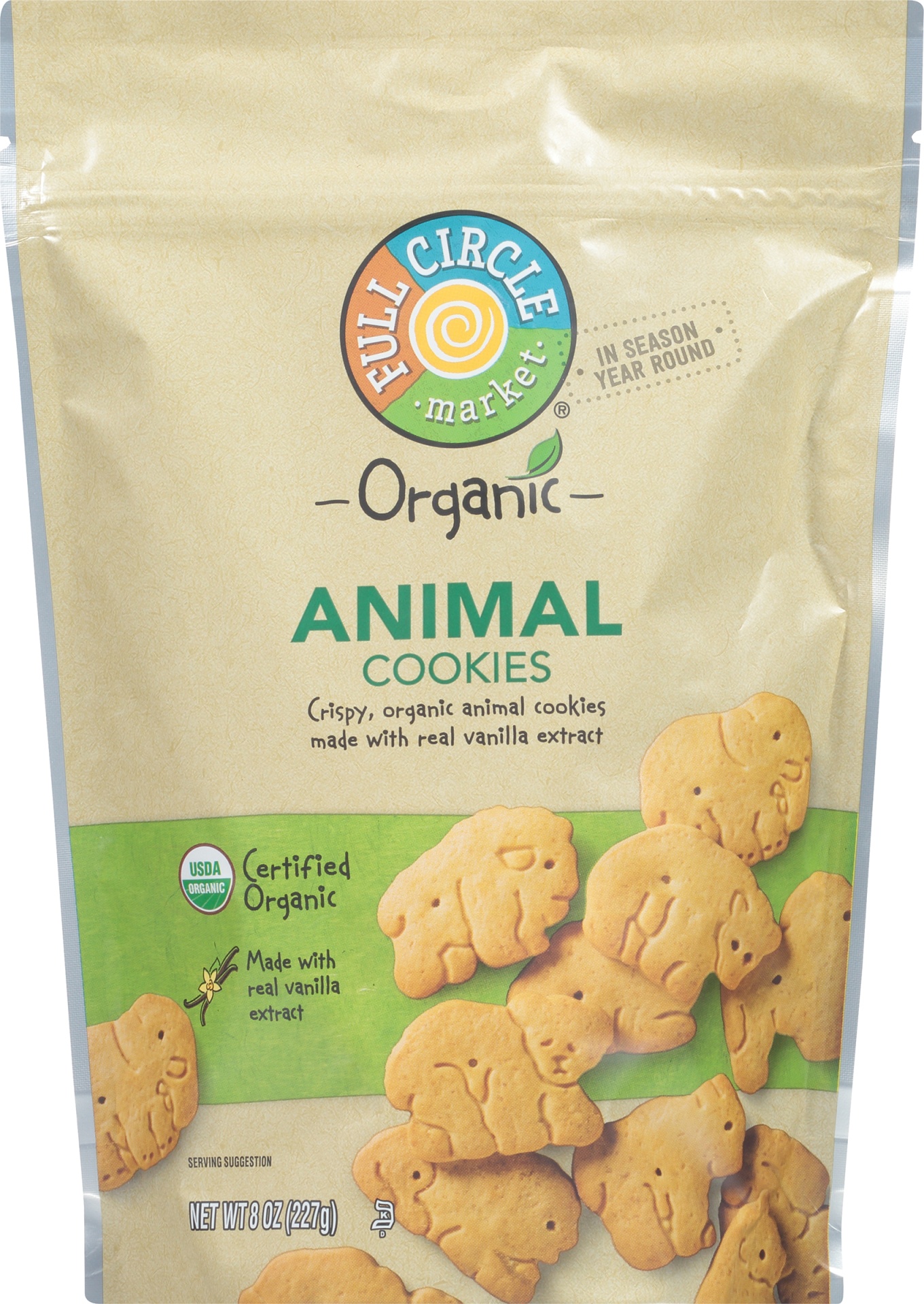 slide 1 of 6, Full Circle Market Organic Animal Cookies, 8 oz