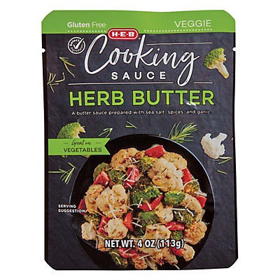 slide 1 of 1, H-E-B Herb Butter Cooking Sauce, 4 oz