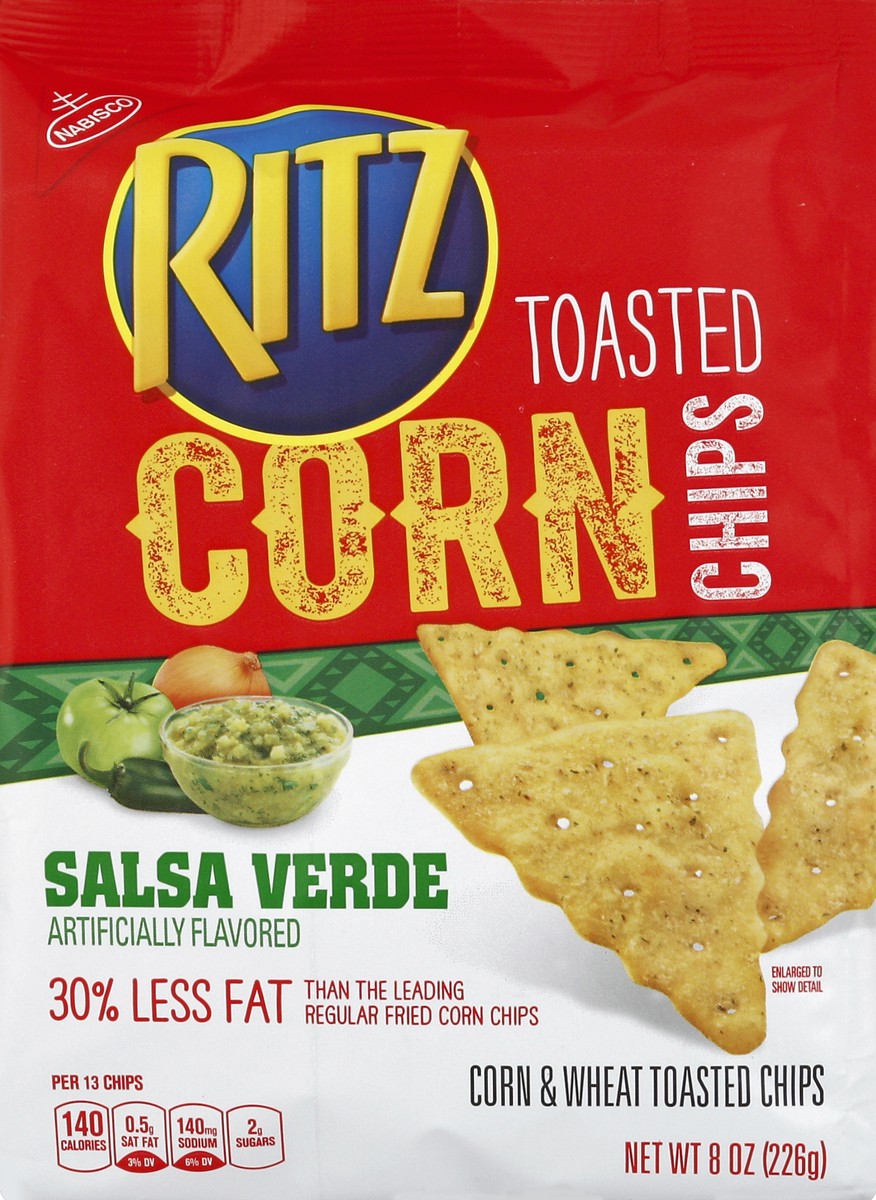 slide 1 of 6, Ritz Nabisco Ritz Corn Chips Salsa Verde, 8 oz