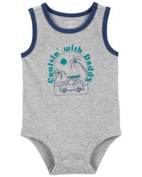Carters Baby Daddy Sleeveless Bodysuit Grey 18M