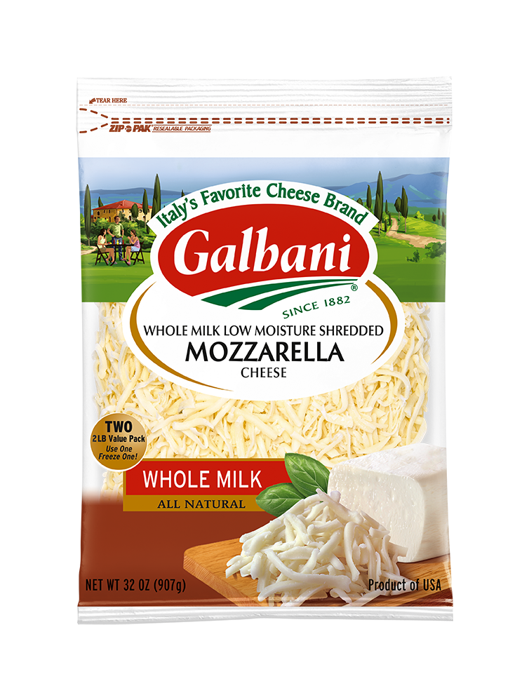 slide 1 of 1, Galbani Whole Milk Shredded Mozzerella Cheese, 32 oz