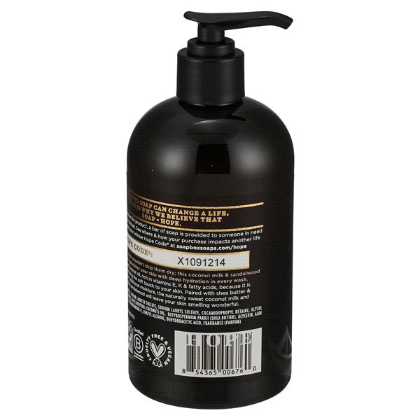 slide 8 of 9, SOAPBOX Coconut Milk & Sandalwood Deep Moisture Liquid Hand Soap, 12 oz, 12 oz