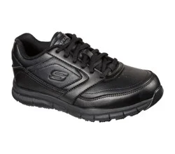 Skechers Work Slip Resistant Relaxed Fit Nampa Wyola SR, Black, Size 9.5 Wide