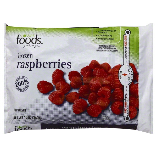 slide 1 of 1, Lowes Foods Frozen Fruit Raspberry, 12 oz