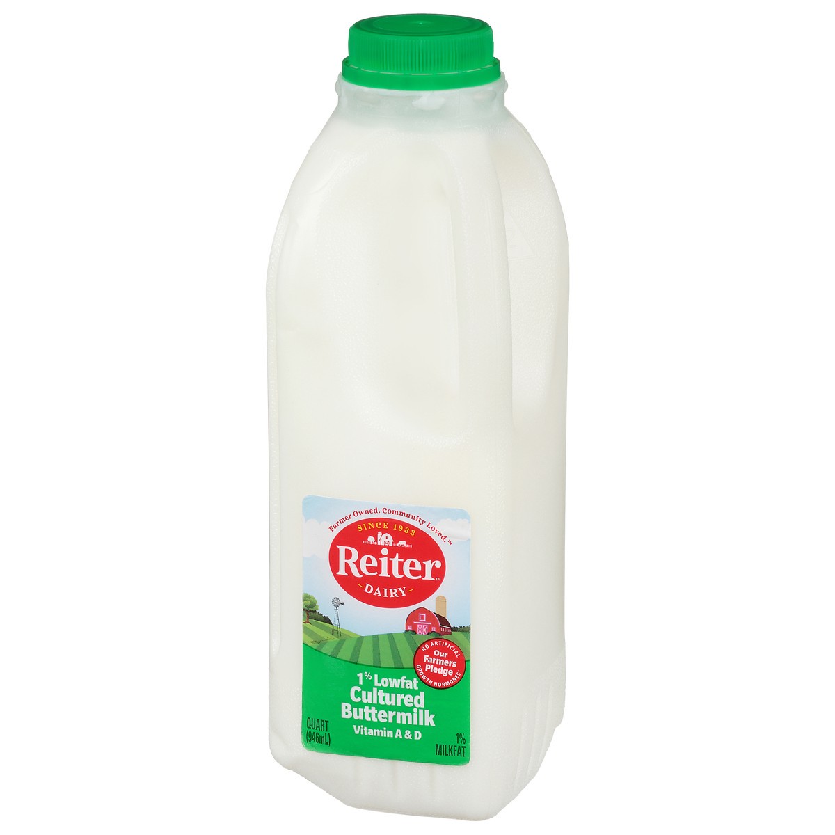 slide 7 of 14, Reiter Dairy 1% Lowfat Cultured Buttermilk Quart - 1 Container, 1 qt