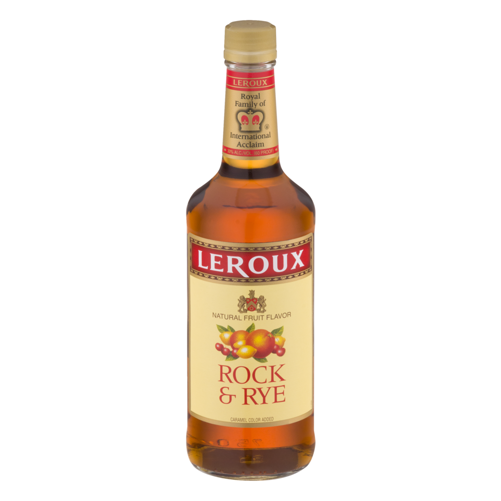 slide 1 of 1, Leroux Rock & Rye Liqueur, 750 ml