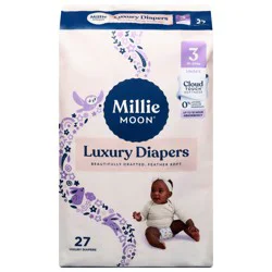 Millie Moon Unisex Luxury Size 3 Diapers (16-28 lbs (7-13 kg)) 27 Each