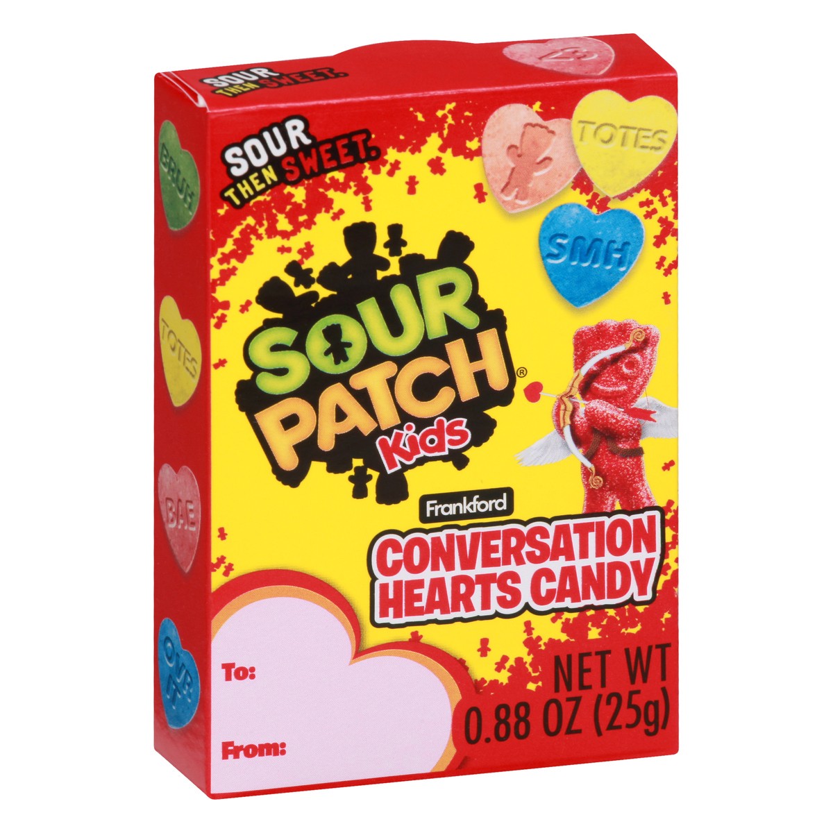 slide 9 of 9, Sour Patch Kids Conversation Hearts Candy 0.88 ea, 0.88 ct