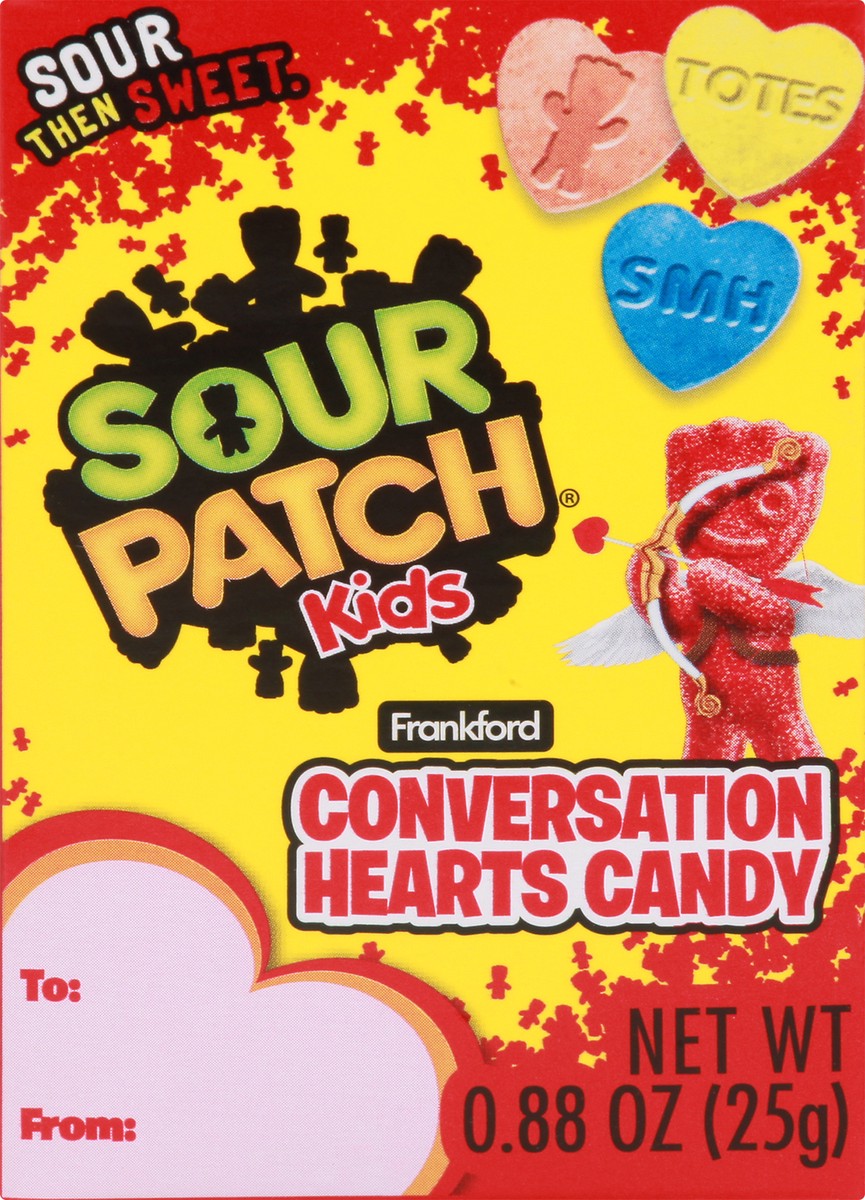 slide 3 of 9, Sour Patch Kids Conversation Hearts Candy 0.88 ea, 0.88 ct