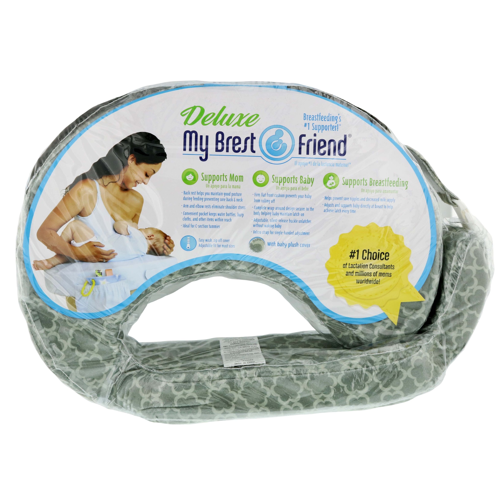 slide 1 of 1, My Brest Friend Deluxe Nursing Pillow - Evening Gray, 1 ct