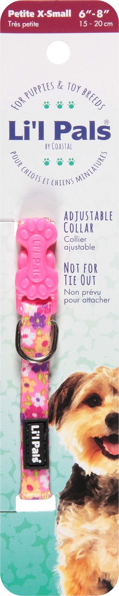 slide 11 of 12, Li'l Pals Adjustable Patterned Dog Collar, Daisy Multi-Color, Petite X-Small - 516" x 6"-8", 1 ct