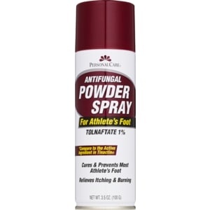 slide 1 of 1, Personal Care Antifungal Powder Spray For Athletes Foot, 3.5 oz