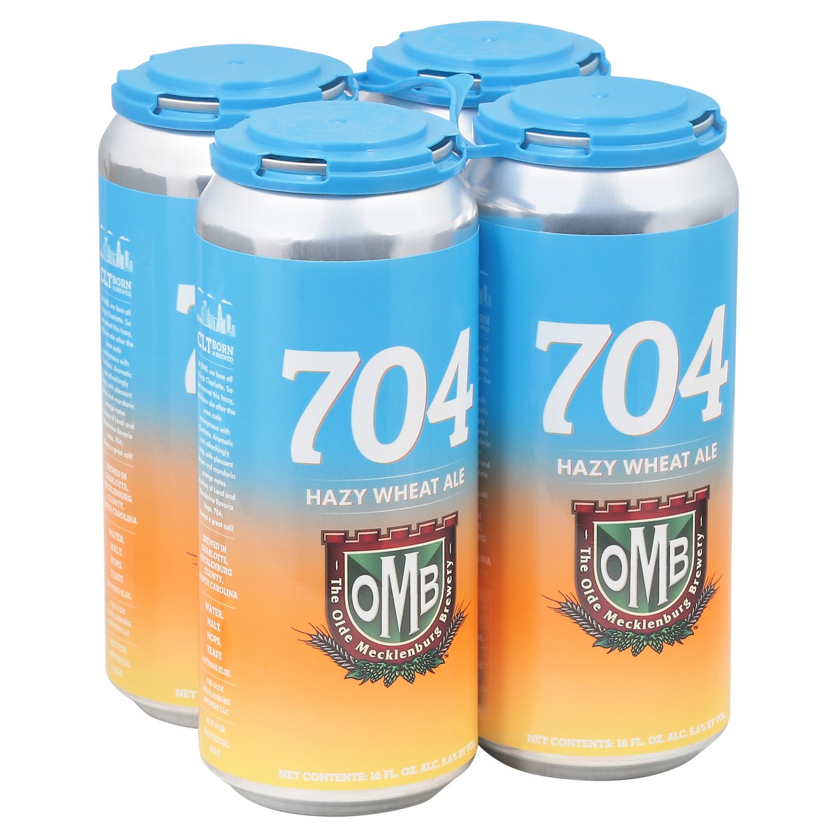 slide 3 of 9, The Olde Mecklenburg Brewery Olde Mecklenburg 704 Hoppy Wheat Ale 4Pk 16Oz Cans, 4 ct; 16 oz