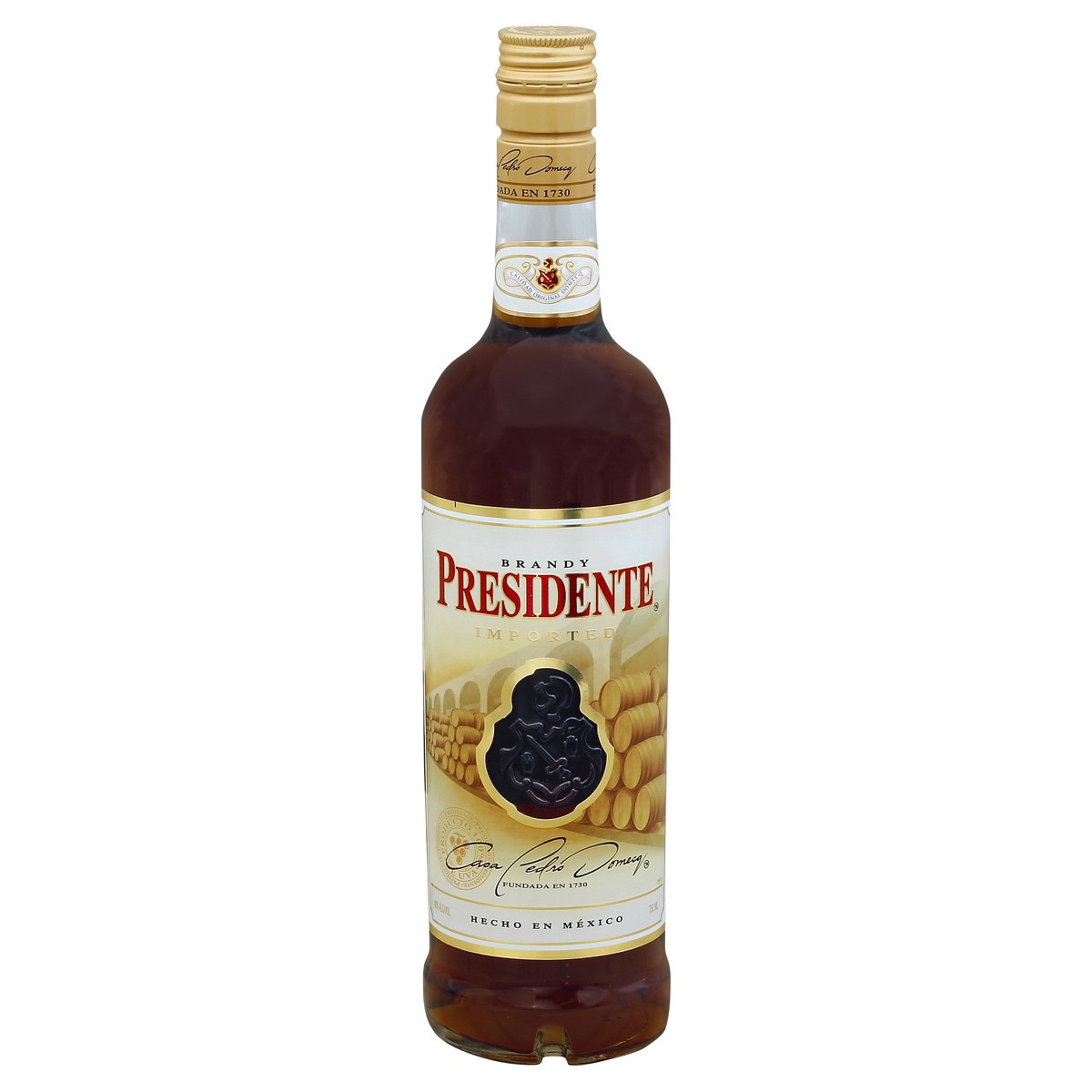 slide 3 of 3, Presidente Brandy, 750 ml