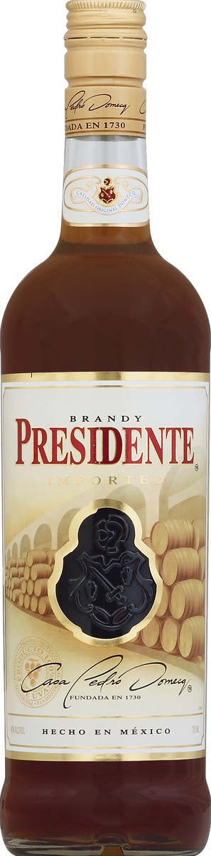 slide 1 of 3, Presidente Brandy, 750 ml