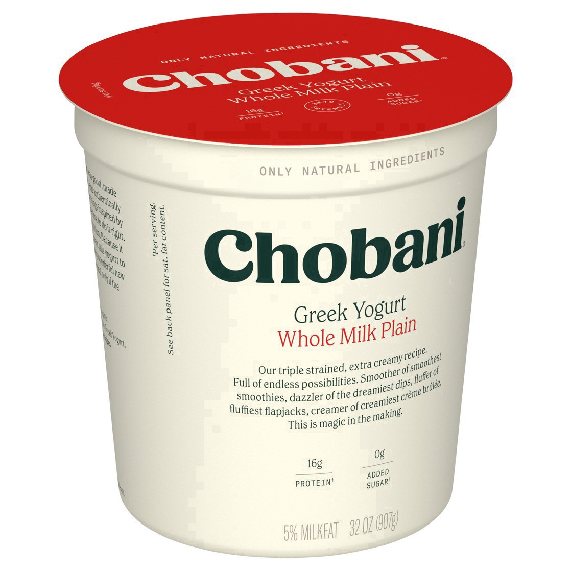 slide 50 of 96, Chobani Whole Milk Plain Greek Yogurt - 32oz, 32 oz