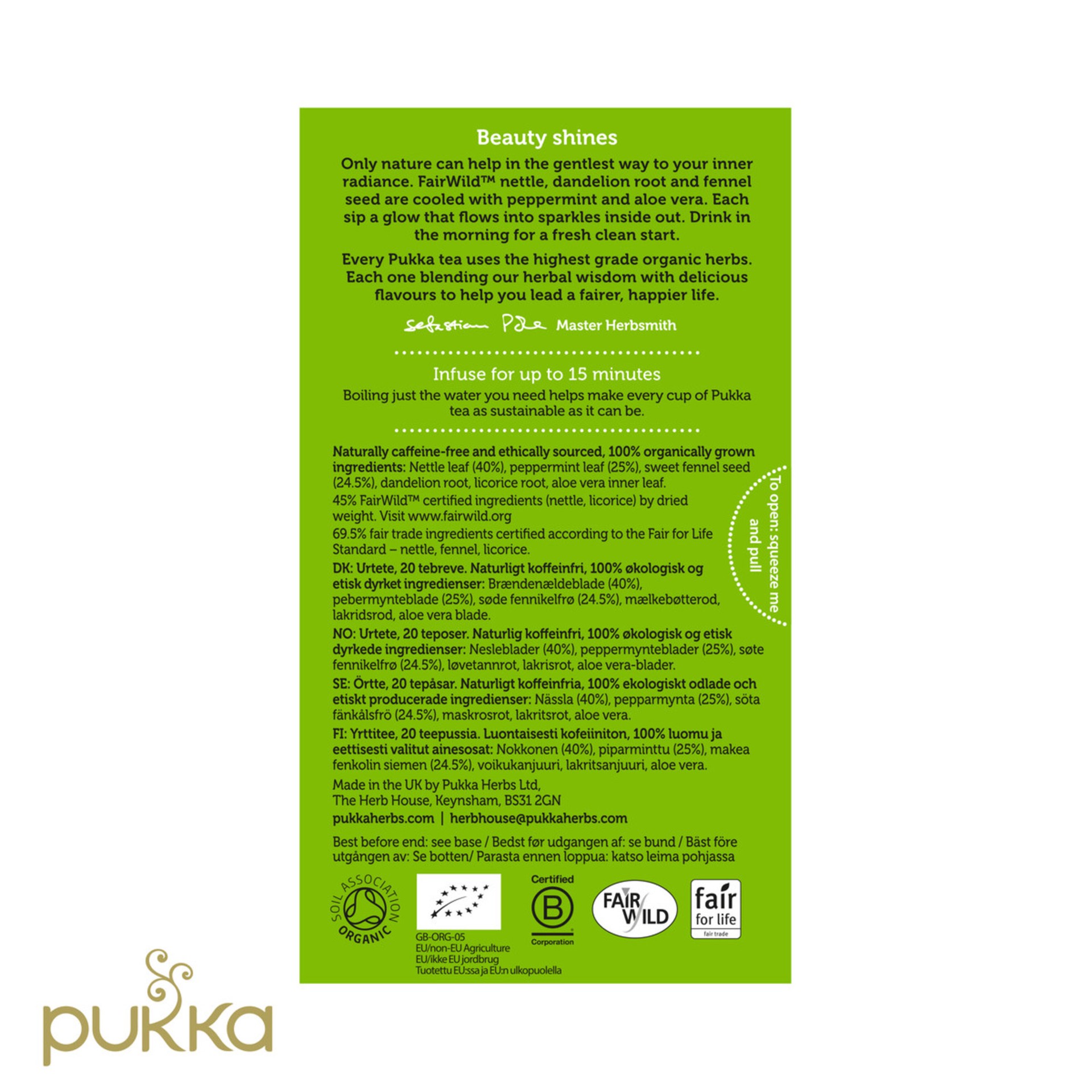 slide 3 of 3, Pukka Organic Herbal Tea Cleanse, 20 Tea Bags - 20 ct, 20 ct