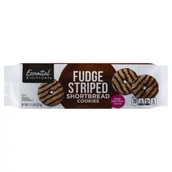 Essential Everyday Cookies, Fudge Striped, Shortbread - 11.5 oz