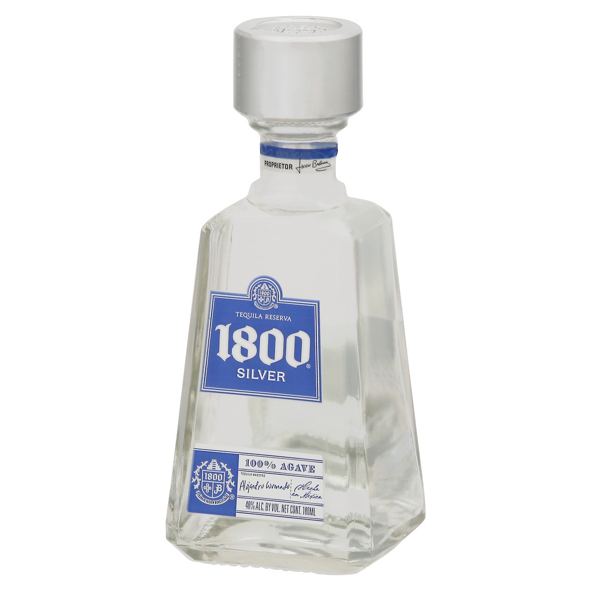 slide 3 of 8, 1800 Silver Reserva Silver Tequila 100 ml, 100 ml