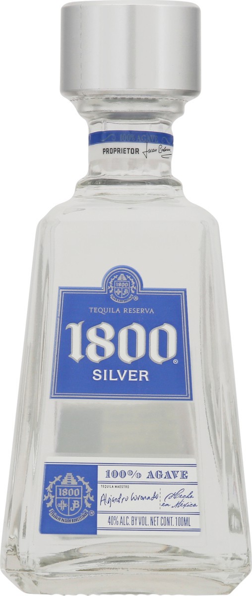 slide 8 of 8, 1800 Silver Reserva Silver Tequila 100 ml, 100 ml