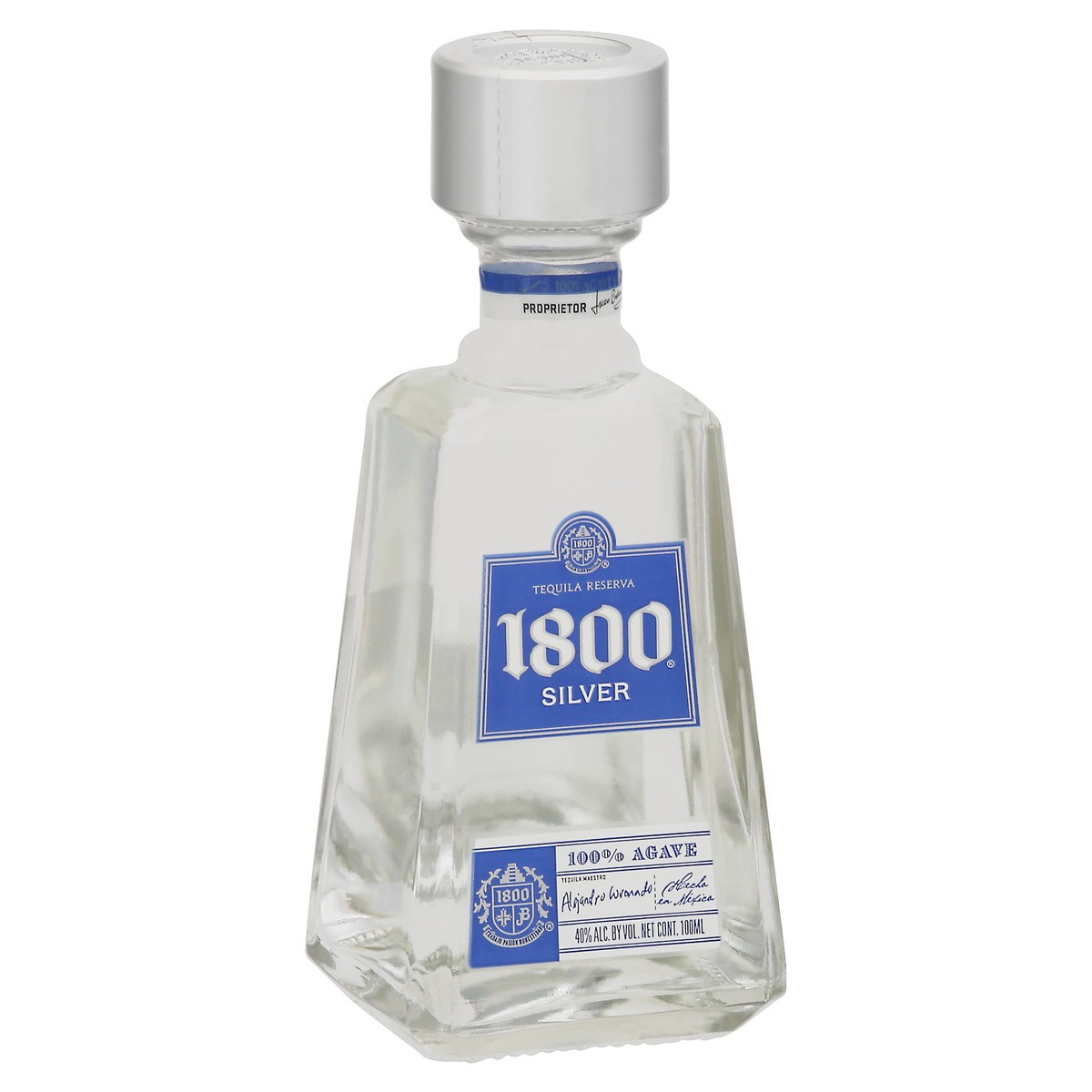 slide 6 of 8, 1800 Silver Reserva Silver Tequila 100 ml, 100 ml