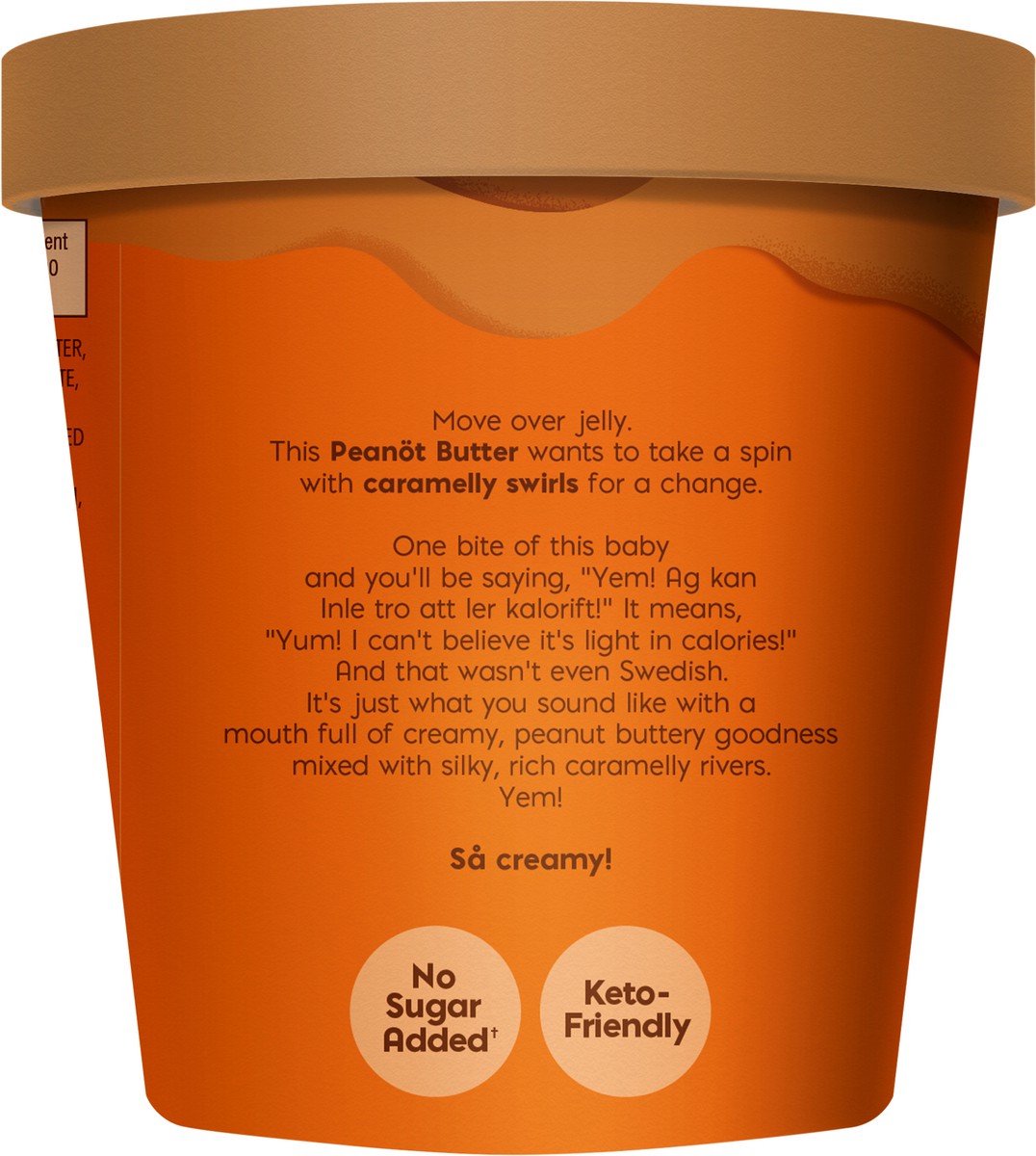 slide 2 of 7, Nick's Light Peanot Butter Karamell Ice Cream 1 pt Cup\Tub, 16 oz