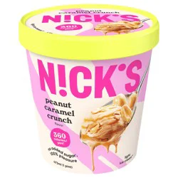 Nick's Peanut Caramel Crunch Light Ice Cream Pint, 16 oz
