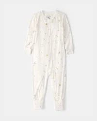 Baby Constellation PurelySoft 2-Way Zip 1-Piece Pajama - Cream - 12M