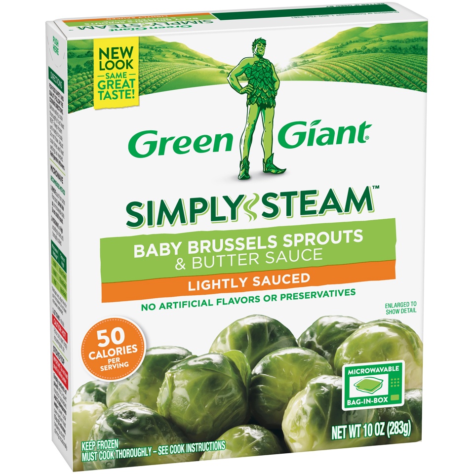 slide 2 of 8, Green Giant Steamers Baby Brussel Sprouts & Butter Sauce, 10 oz