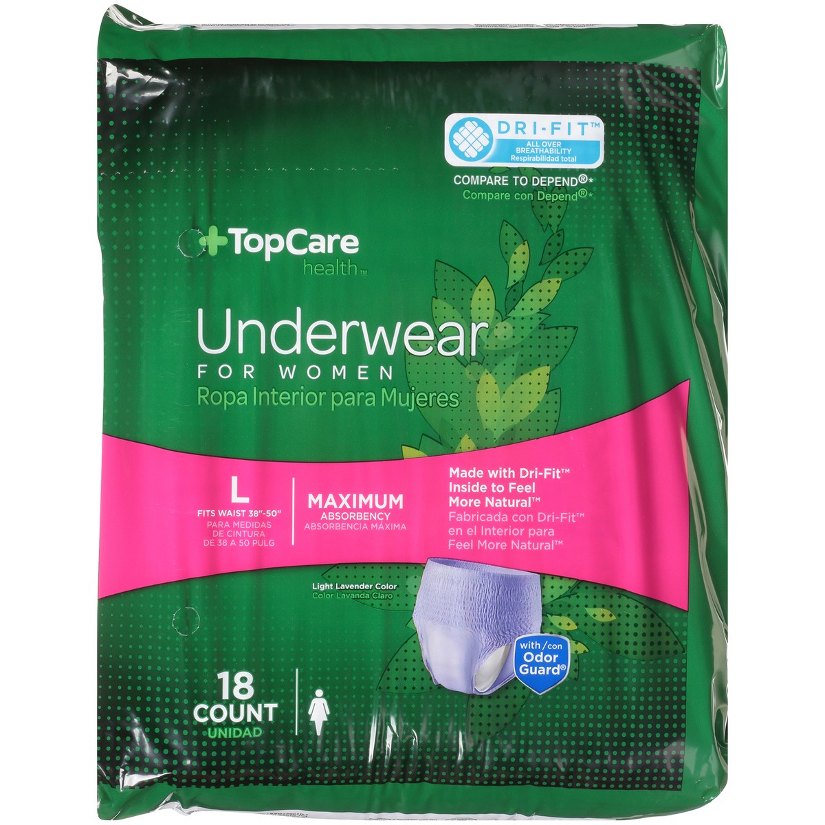 slide 5 of 8, TopCare Underwear For Women Max Large Size, 18 ct