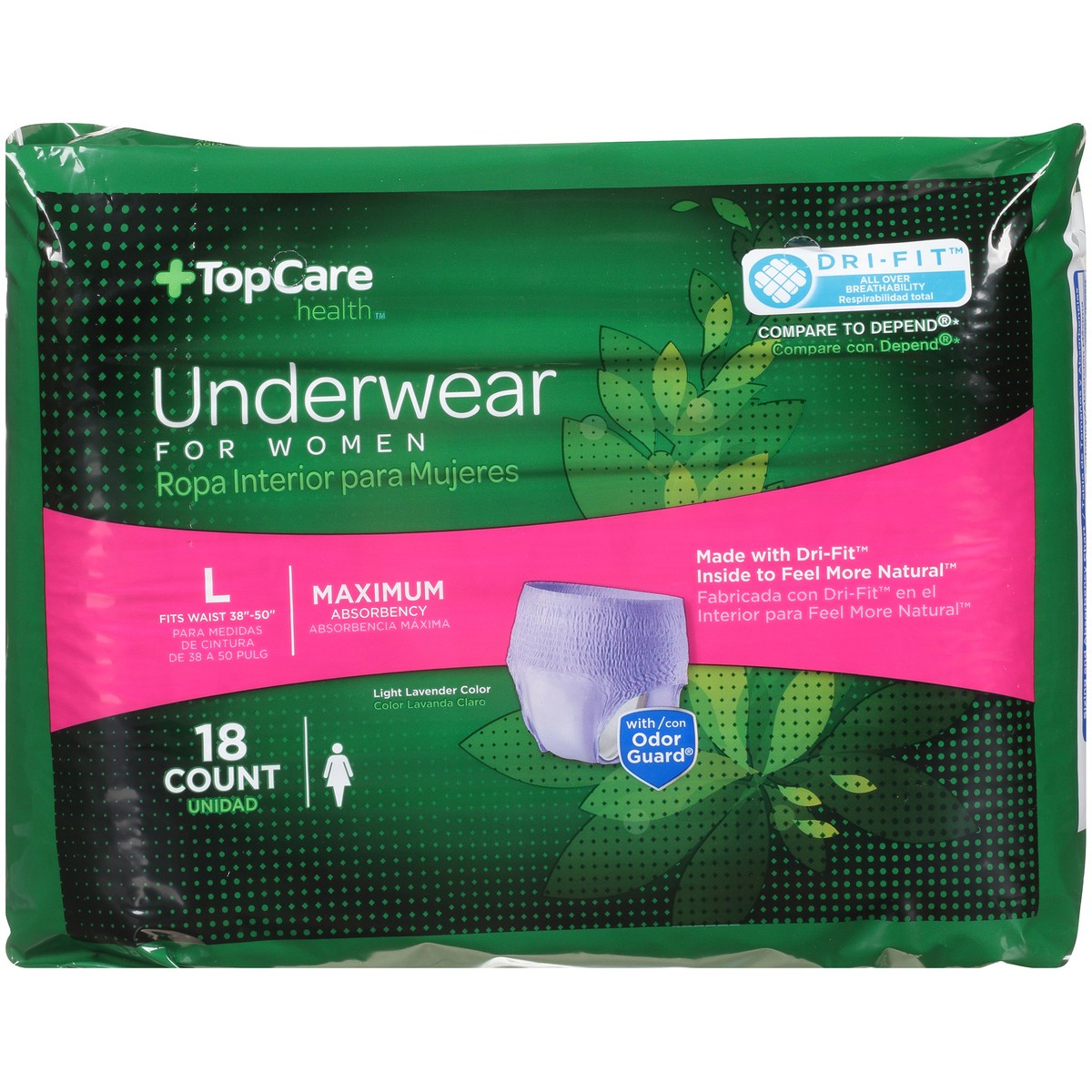 slide 7 of 8, TopCare Underwear For Women Max Large Size, 18 ct