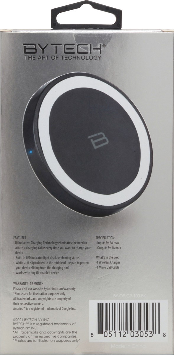 slide 9 of 9, Bytech Universal Wireless Charging Pad 1 ea, 1 ea