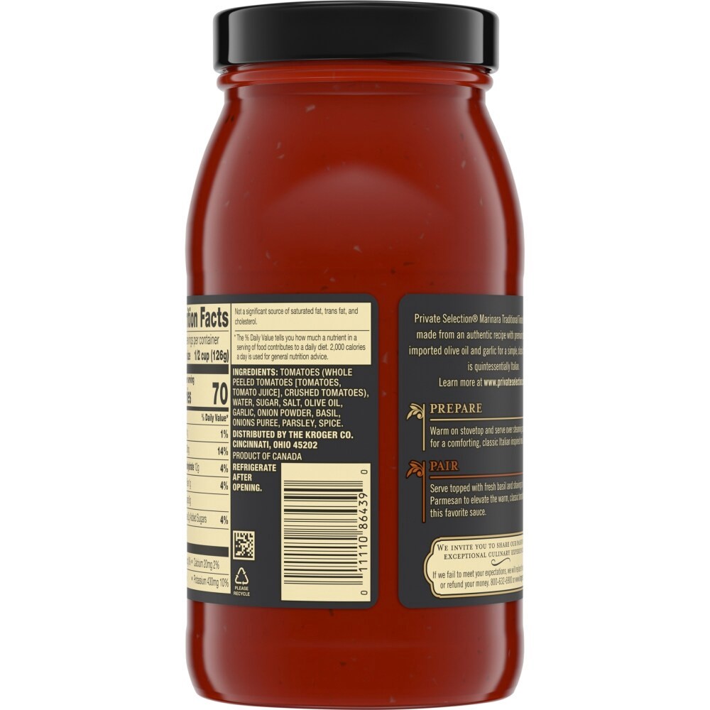 slide 3 of 6, Private Selection Marinara Traditional Tomato Sauce, 24 oz