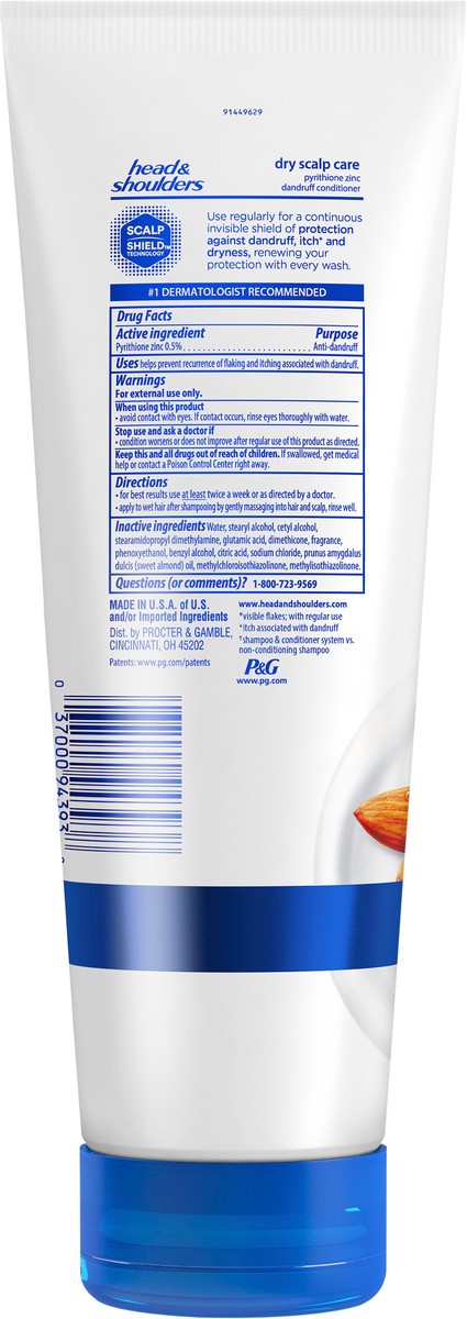 slide 3 of 3, Head & Shoulders Dry Scalp Anti-Dandruff Conditioner, 10.9oz, 10.9 fl oz