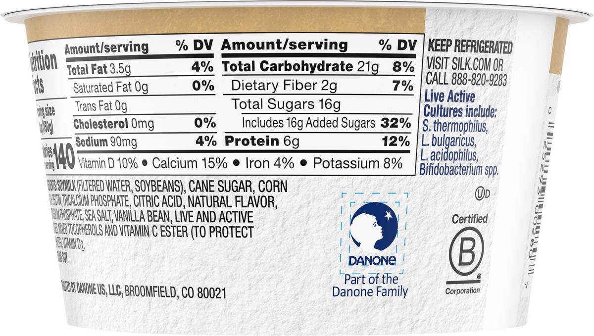 slide 3 of 9, Silk Vanilla Dairy-Free Soy Yogurt Alternative, 5.30 fl oz