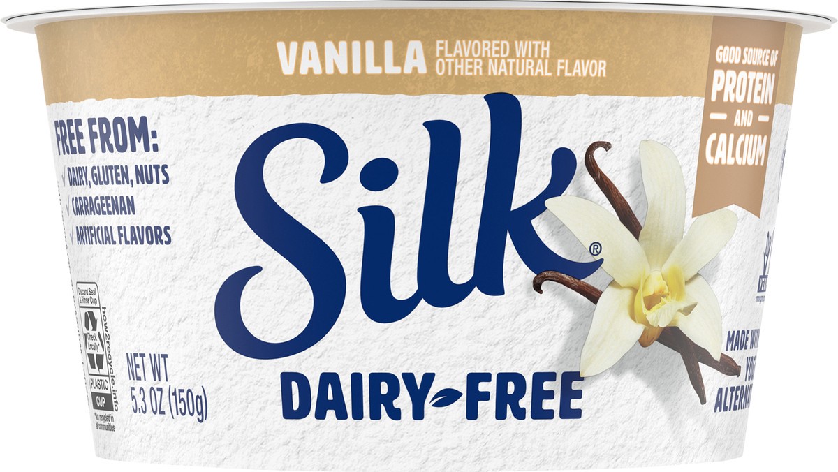 slide 8 of 9, Silk Vanilla Dairy-Free Soy Yogurt Alternative, 5.30 fl oz