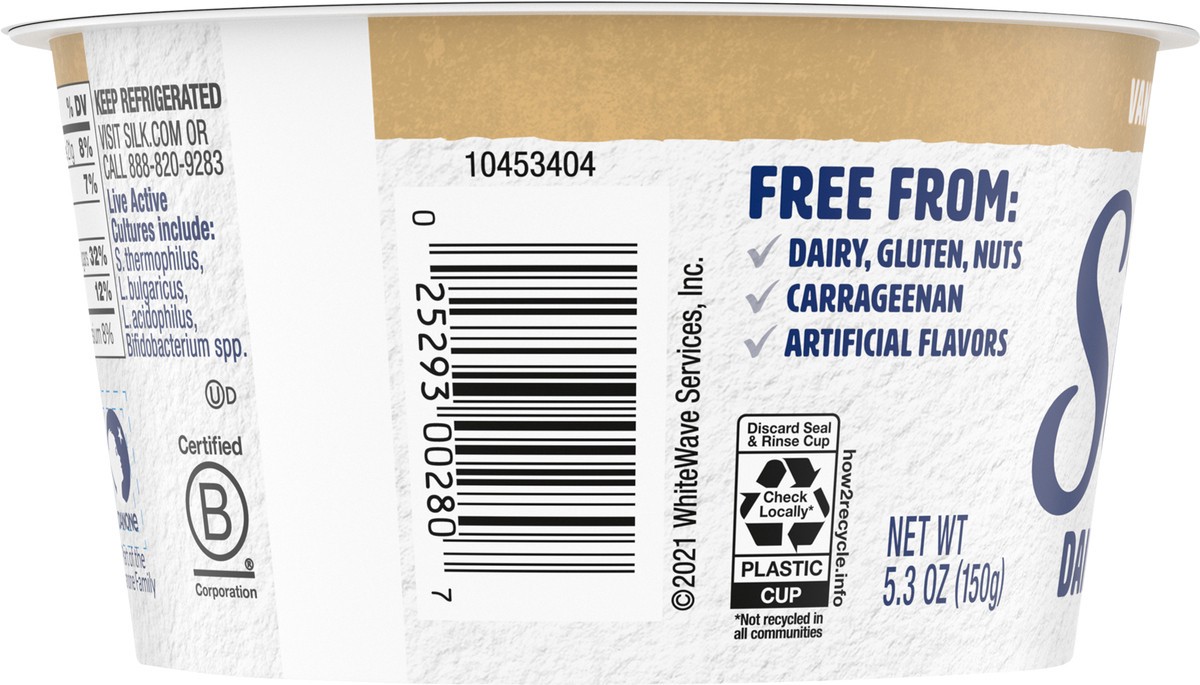 slide 2 of 9, Silk Vanilla Dairy-Free Soy Yogurt Alternative, 5.30 fl oz