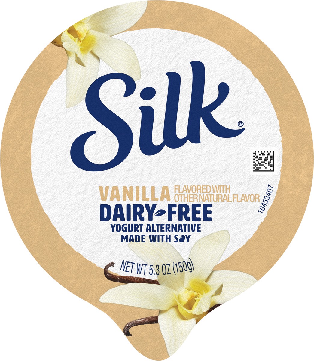 slide 4 of 9, Silk Vanilla Dairy-Free Soy Yogurt Alternative, 5.30 fl oz