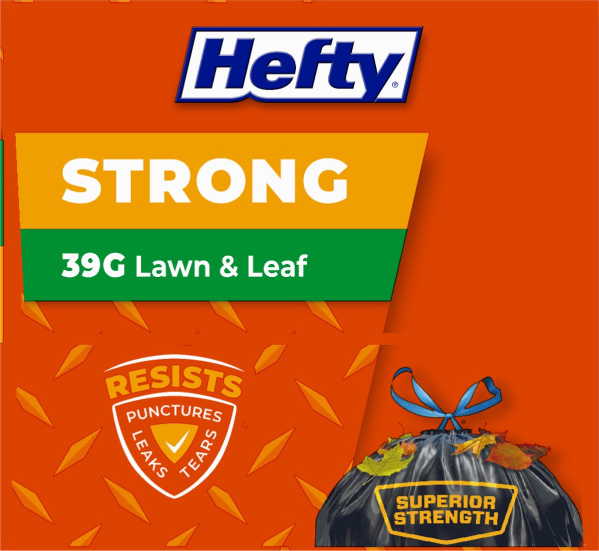 slide 12 of 14, Hefty 39 Gallon Extra Large Drawstring Strong Trash Bags Bag 10 ea, 10 ct