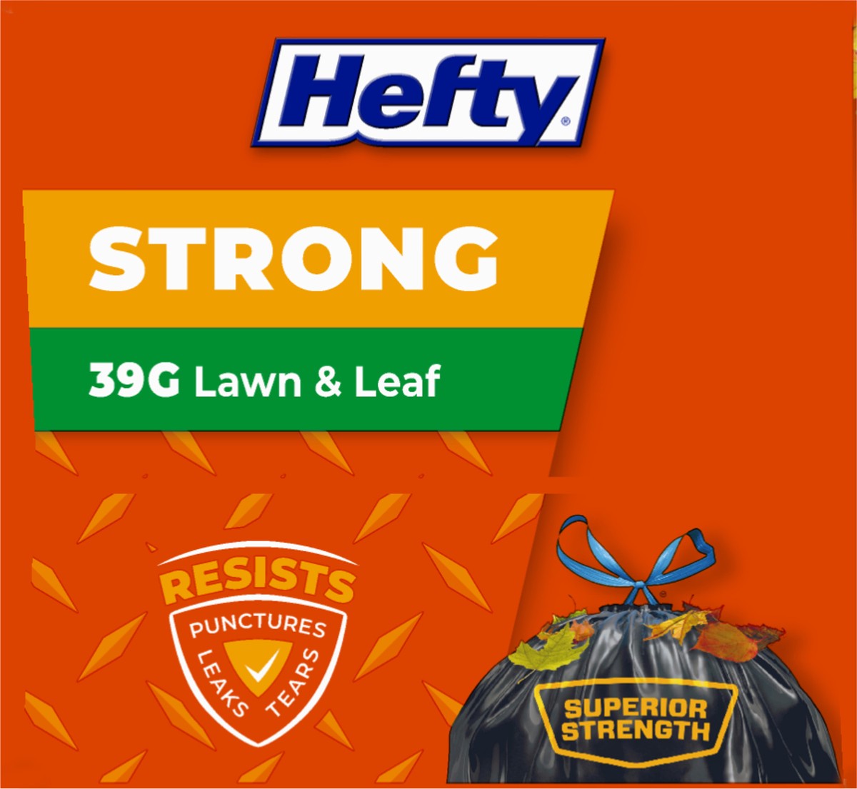 slide 4 of 9, Hefty Cinch Sak Lawn/Leaf Bag, 10 ct