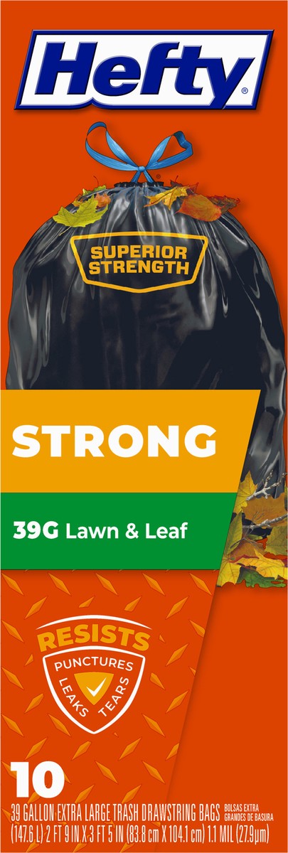 slide 8 of 9, Hefty Cinch Sak Lawn/Leaf Bag, 10 ct