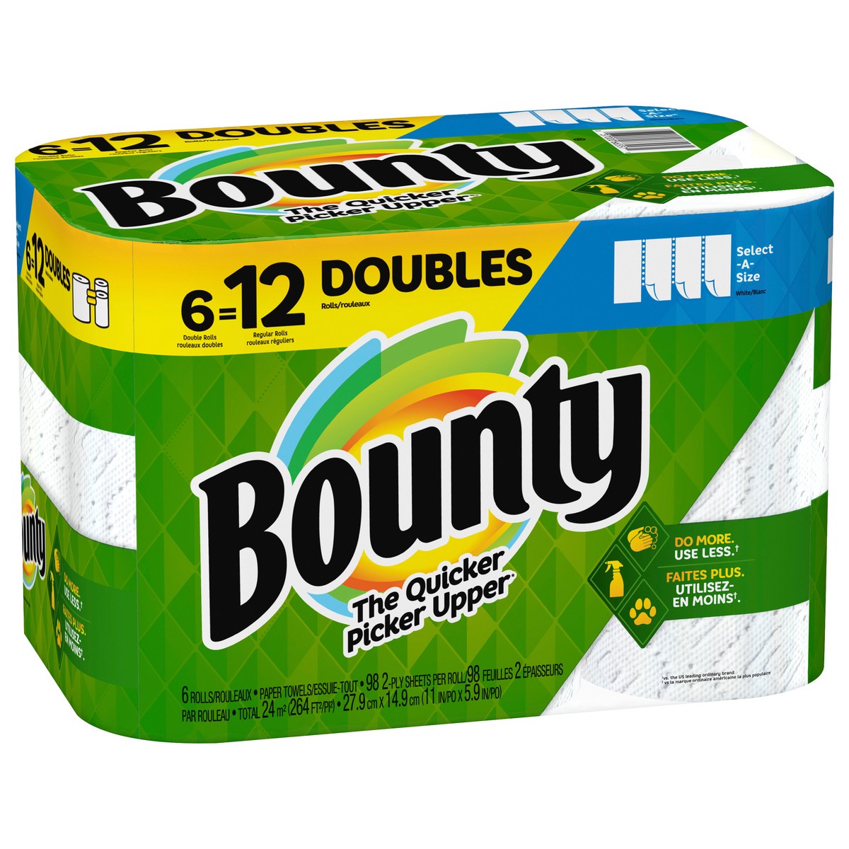 slide 2 of 5, Bounty Paper Towels Double Rolls, 6 ct