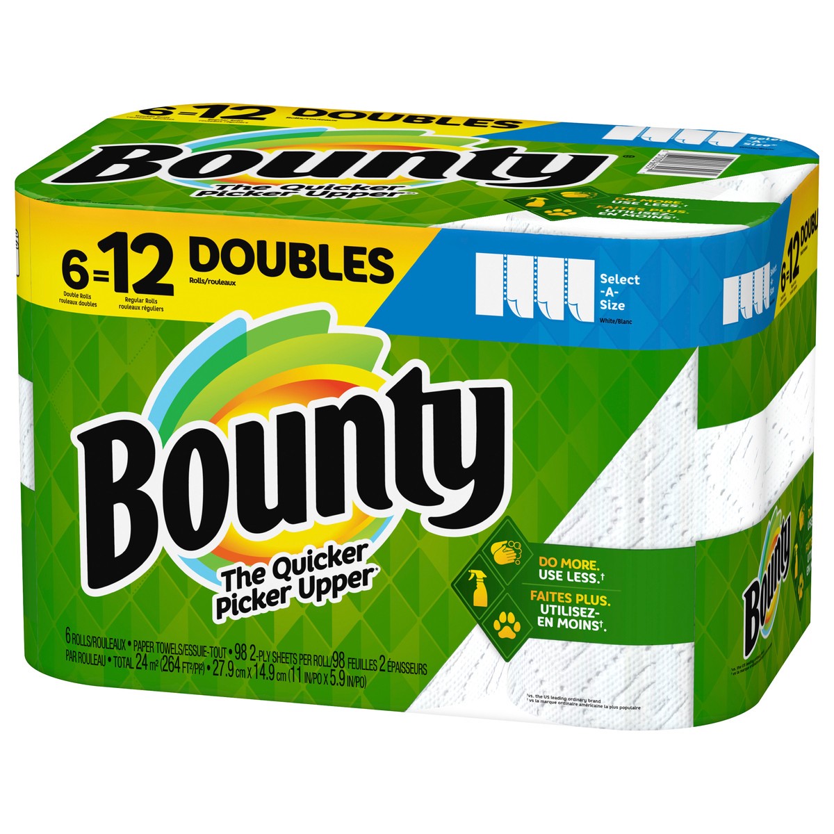slide 3 of 5, Bounty Paper Towels Double Rolls, 6 ct