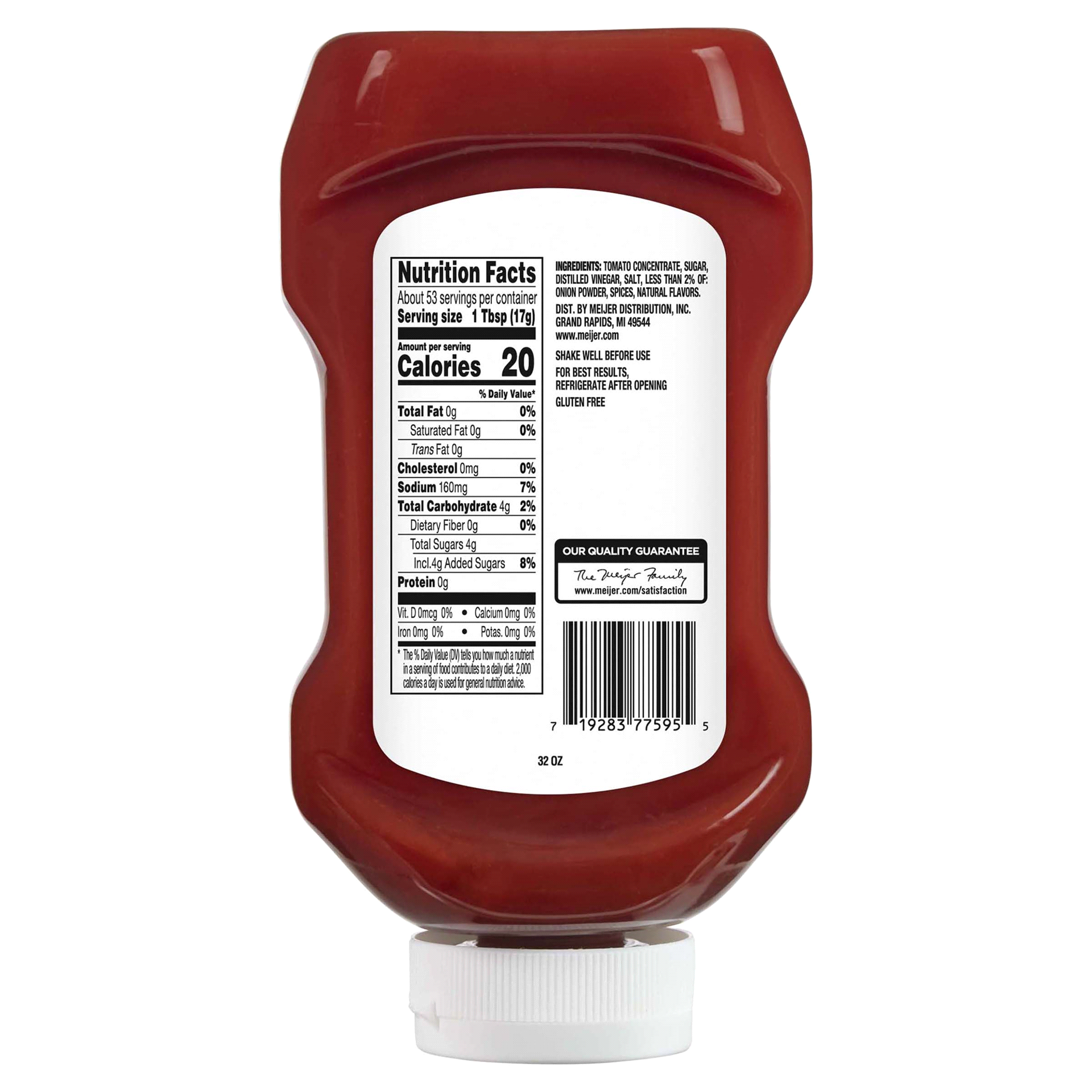 slide 5 of 5, Meijer No High Fructose Corn Syrup Ketchup, 32 oz