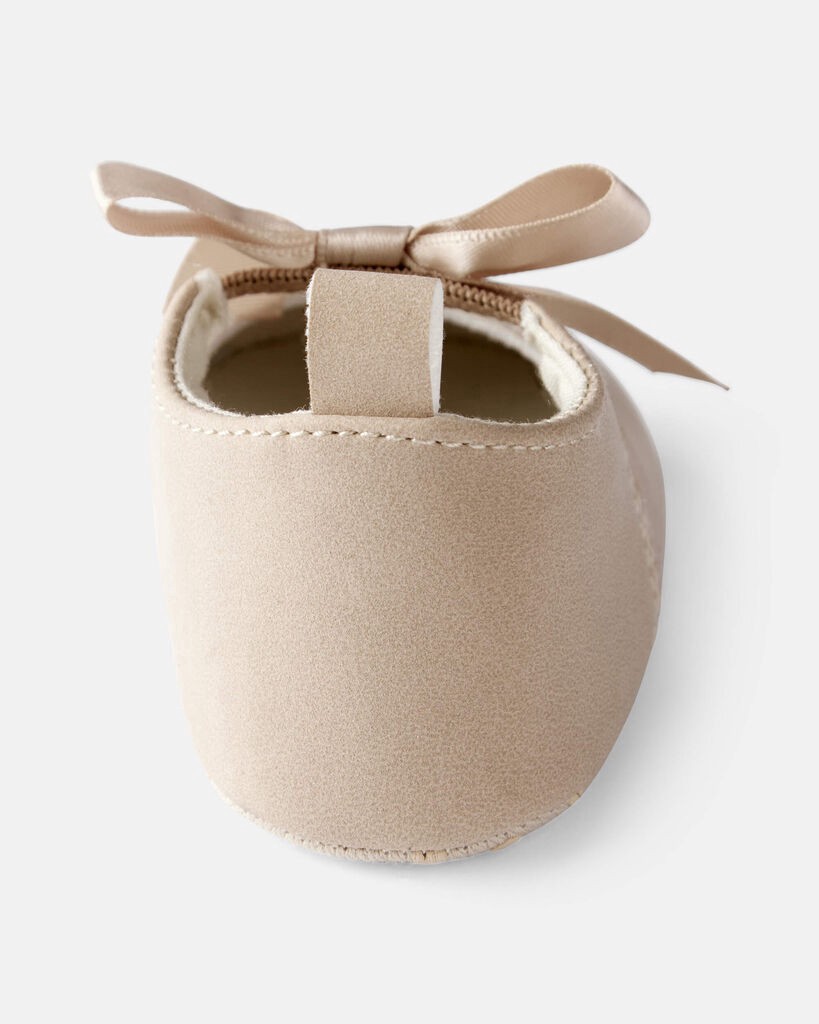 slide 4 of 6, Carter's Baby Girl Bow Casual Shoes - Brown Beige 3, 1 ct