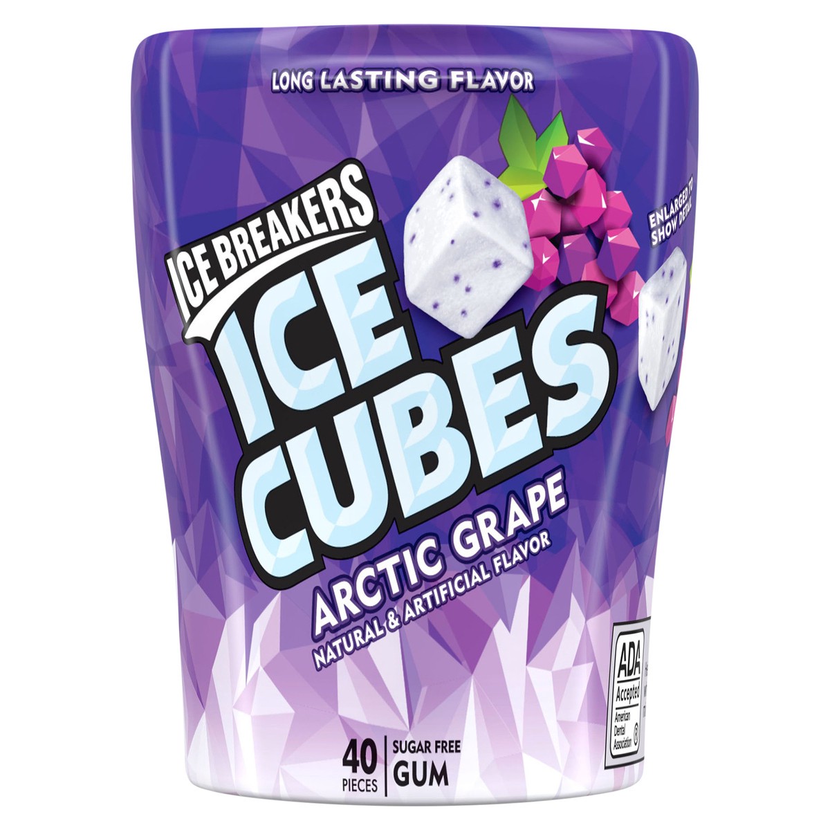slide 1 of 2, Ice Breakers Ice Cubes Arctic Grape Gum 40 Pieces, 3.24 oz