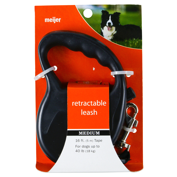 slide 1 of 9, Meijer Retractable Dog Leash, Assorted Colors Medium, 16 ft